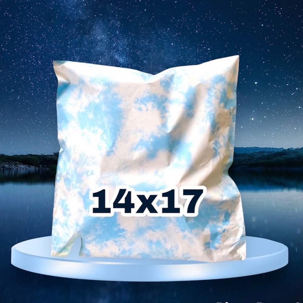 Cloud Tie Dye Poly Mailers 14x17 Pack of 25